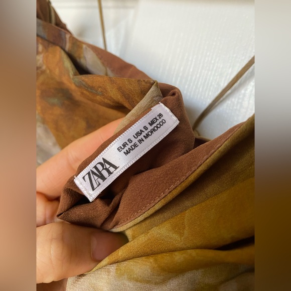 ZARA PRINTED SILK DRESS 8588/851 S NWOT - Picture 5 of 9